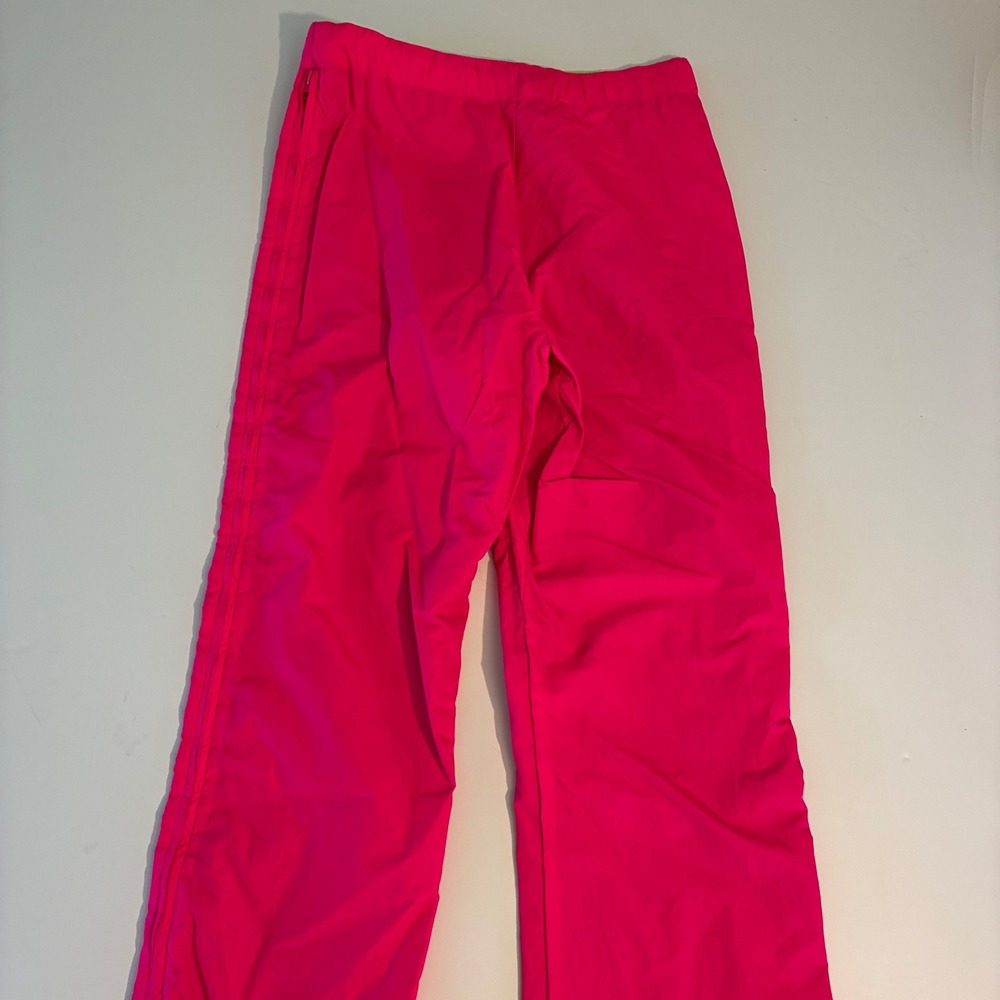 Columbia Sportswear 90s Style Neon Pink Snow Ski Pants Side Zip M/L Reversible